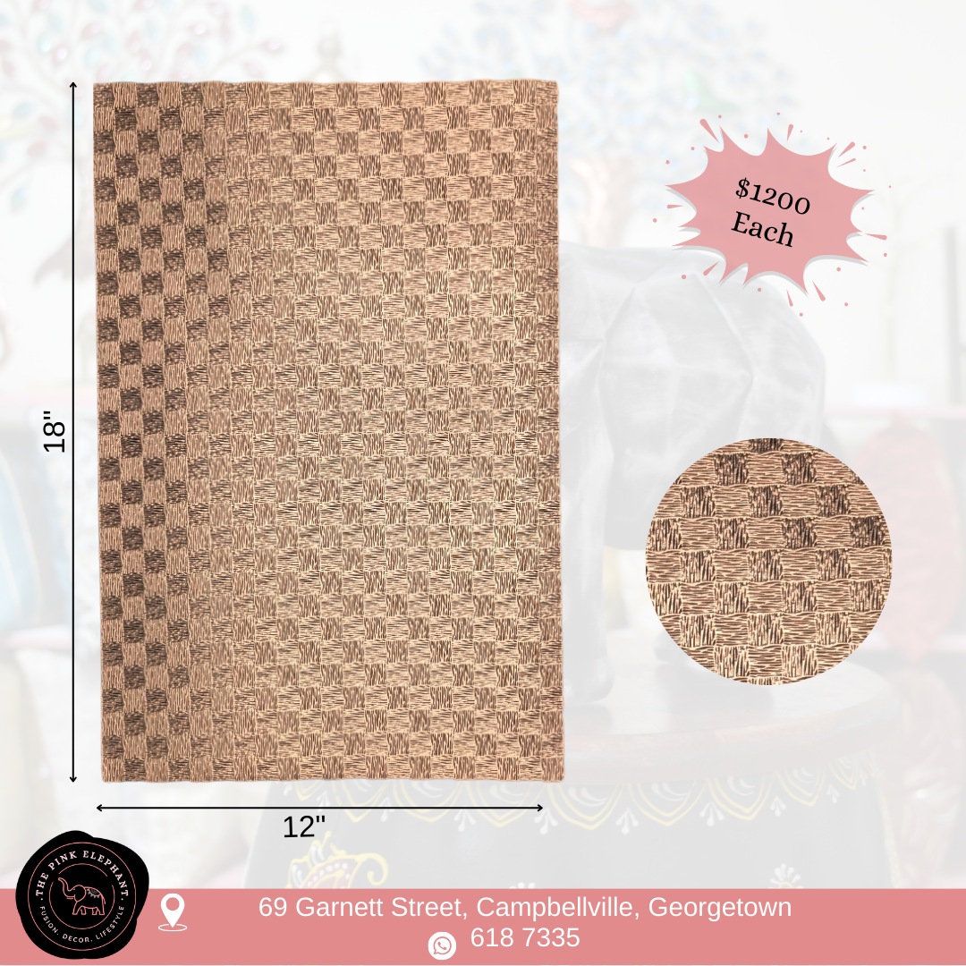 Rose Gold Rectangle Vinyl Placemat