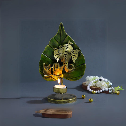 Elephant Leaf Candle Holder