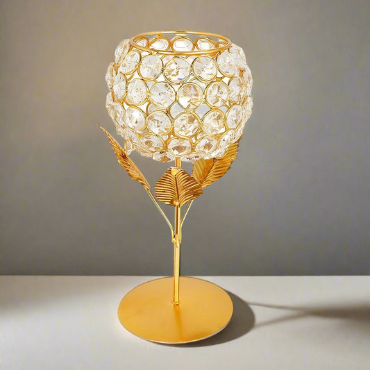 Flower Crystal Candle Holder