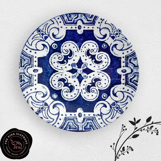 Ceramic Wall Plate- Moroccan Blue