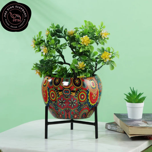 Printed Multicoloured Planter