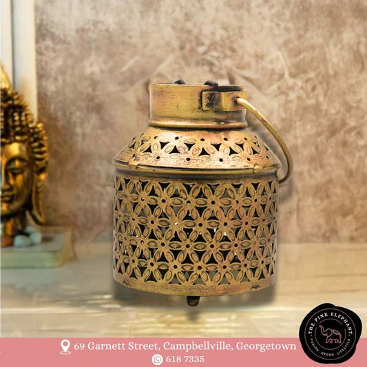 Round Metal Lattice Lantern