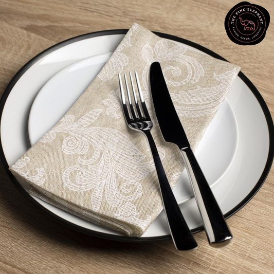 Beige Cotton Table Napkins