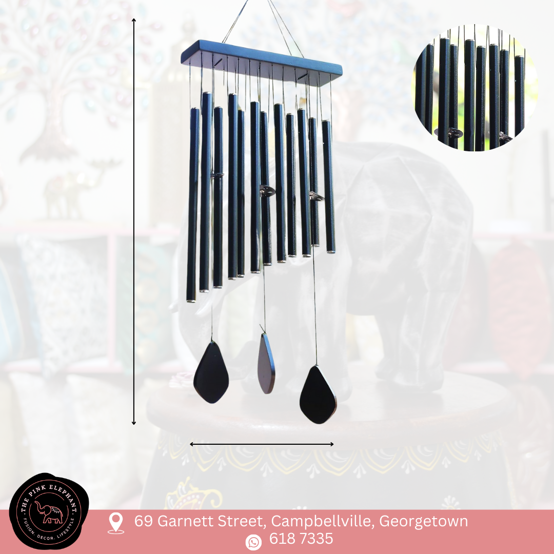 Black Rectangle Flute windchime