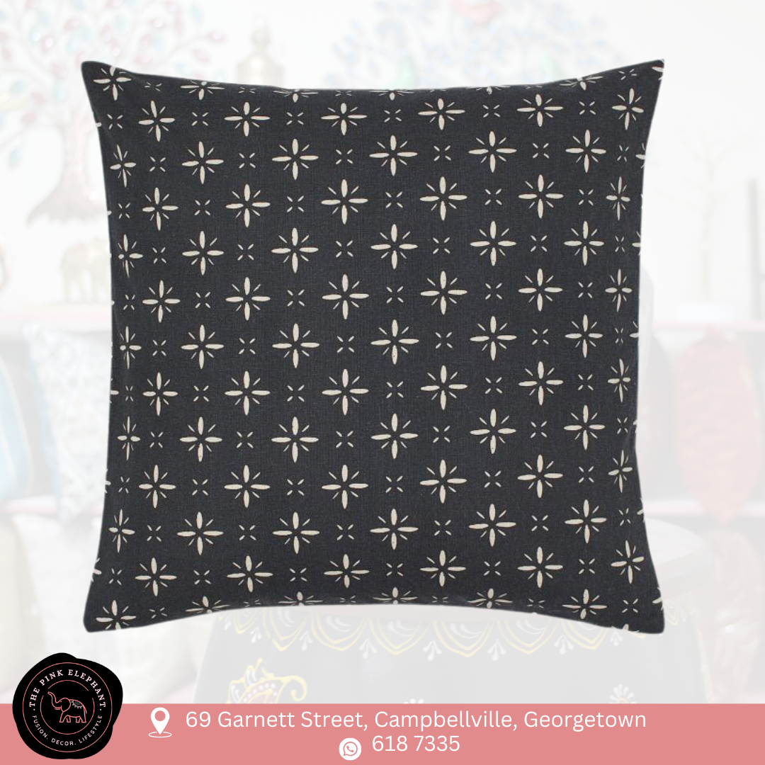 Black Cotton Cushion Cover