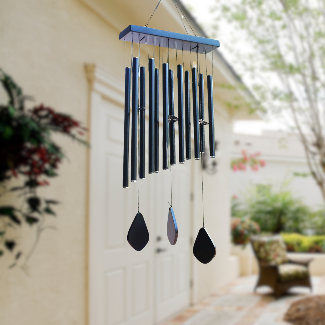 Black Rectangle Flute windchime