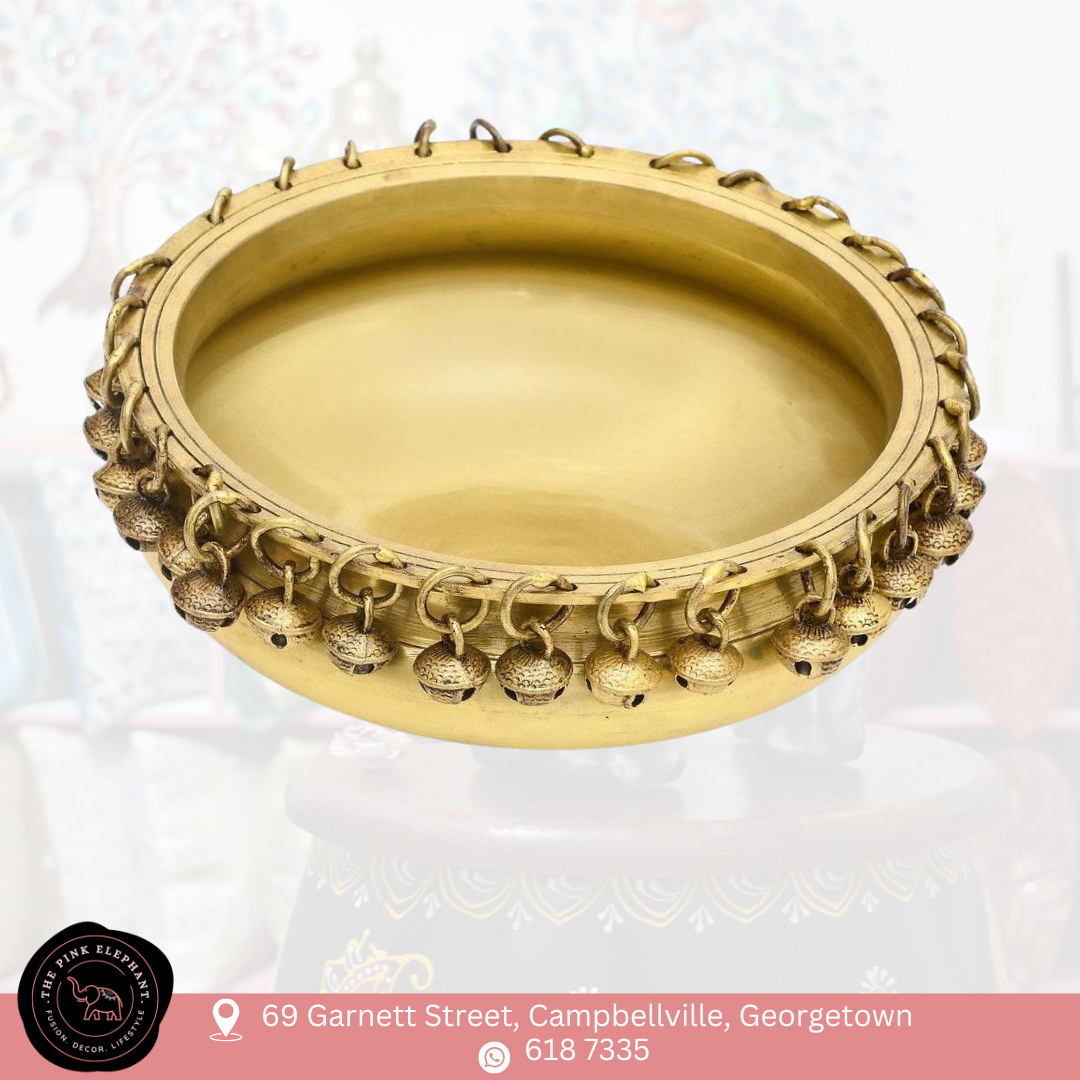 Brass Urli Bowl w Bells