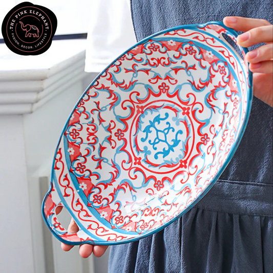 Oval Mandala Design Platter