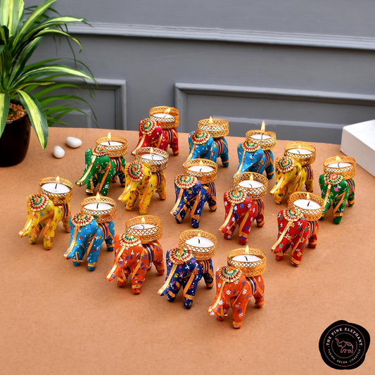 Handmade Elephant Tealights