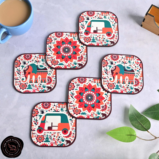 Colours of India Coaster Set