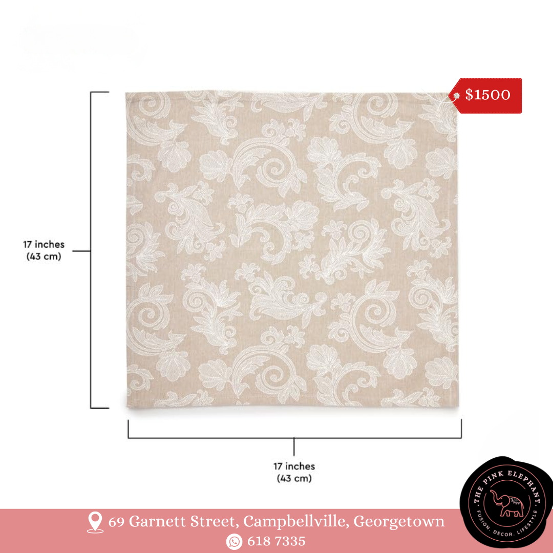 Beige Cotton Table Napkins