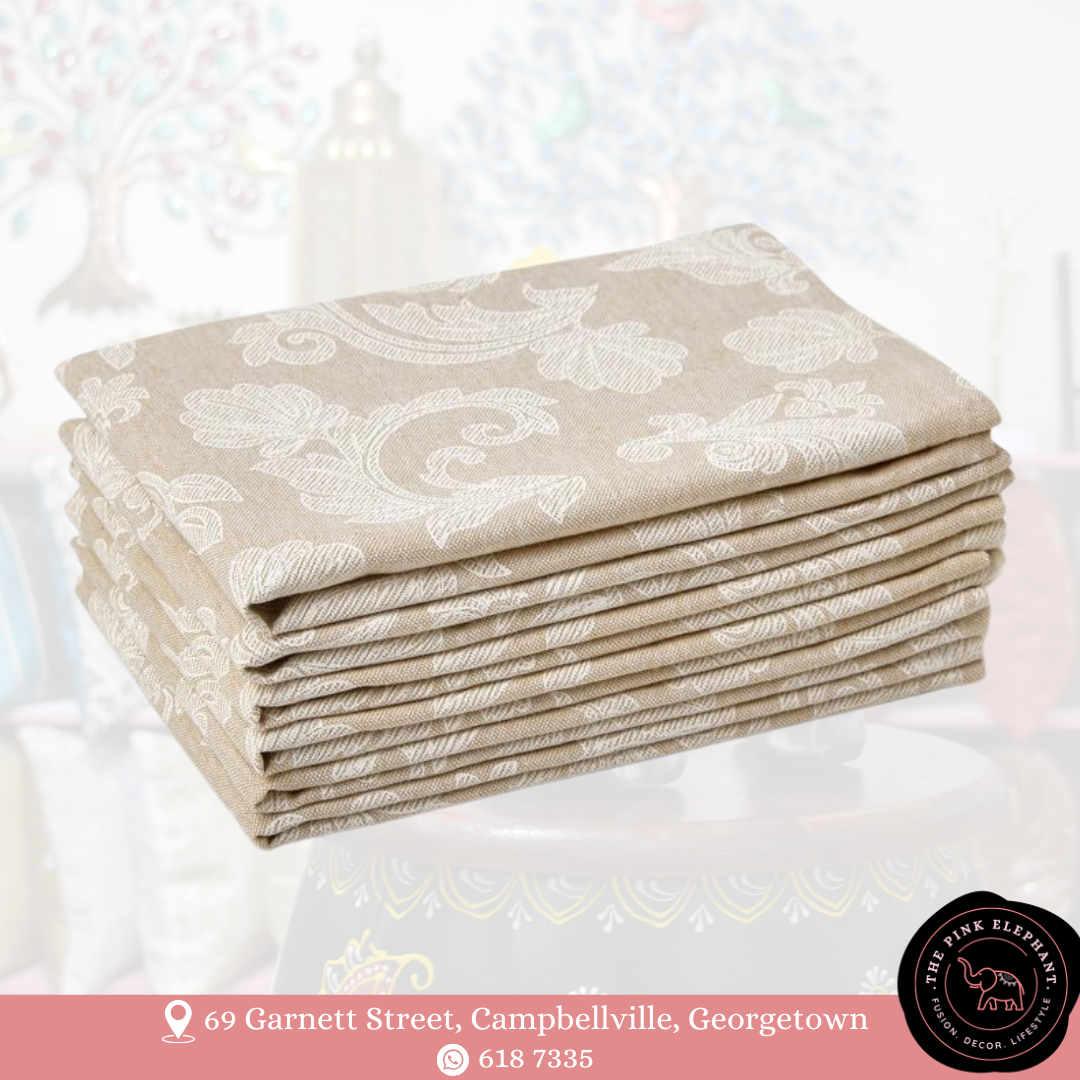 Beige Cotton Table Napkins