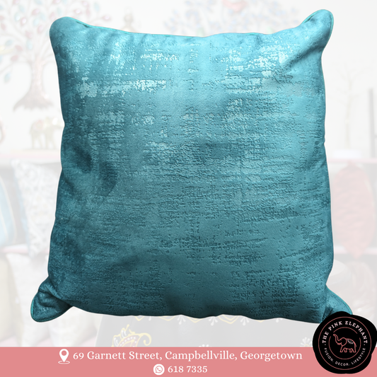 Plain Teal Velvet Cushion Cover