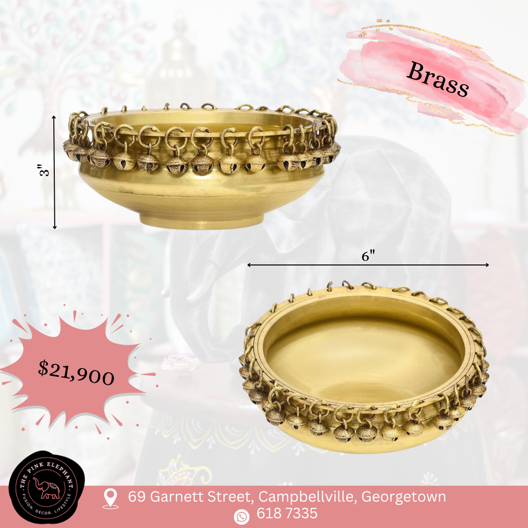 Brass Urli Bowl w Bells