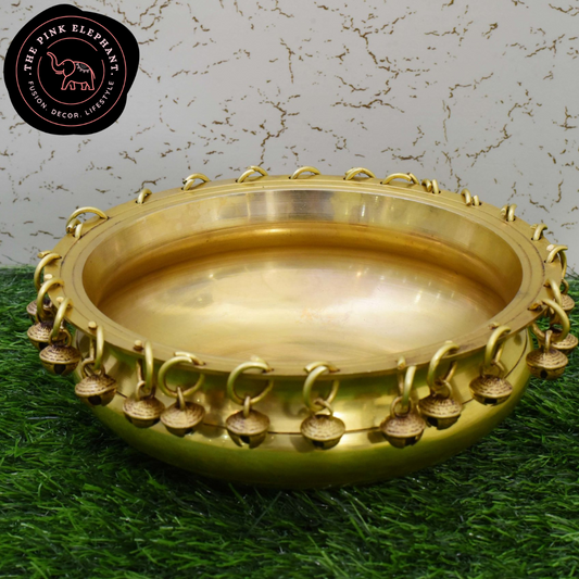 Brass Urli Bowl w Bells