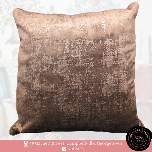 Plain Brown Velvet Cushion Cover