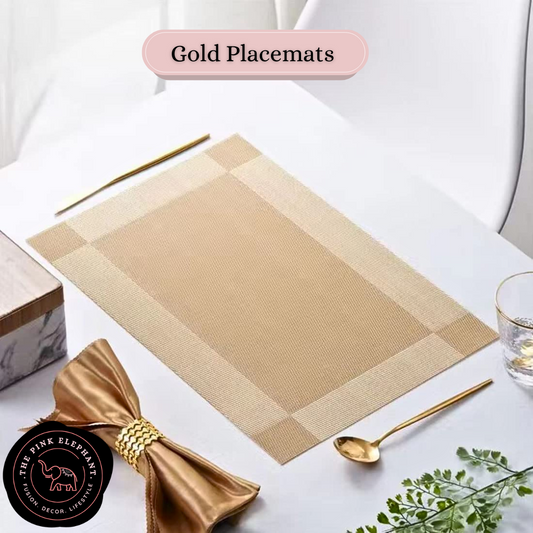 Gold Vinyl Placemat