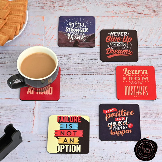 Motivational Quotes Coaster Set