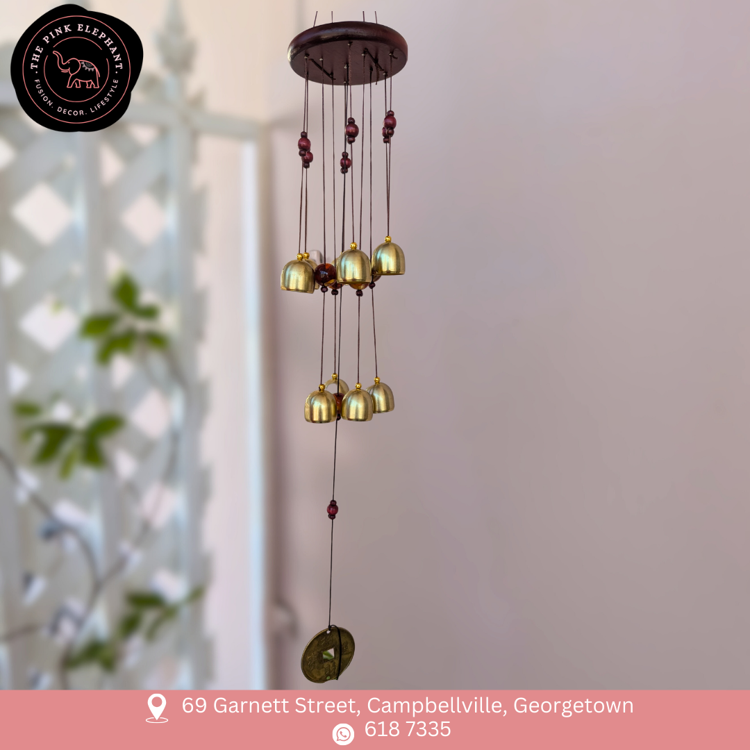 Gold Coin Bell Windchime