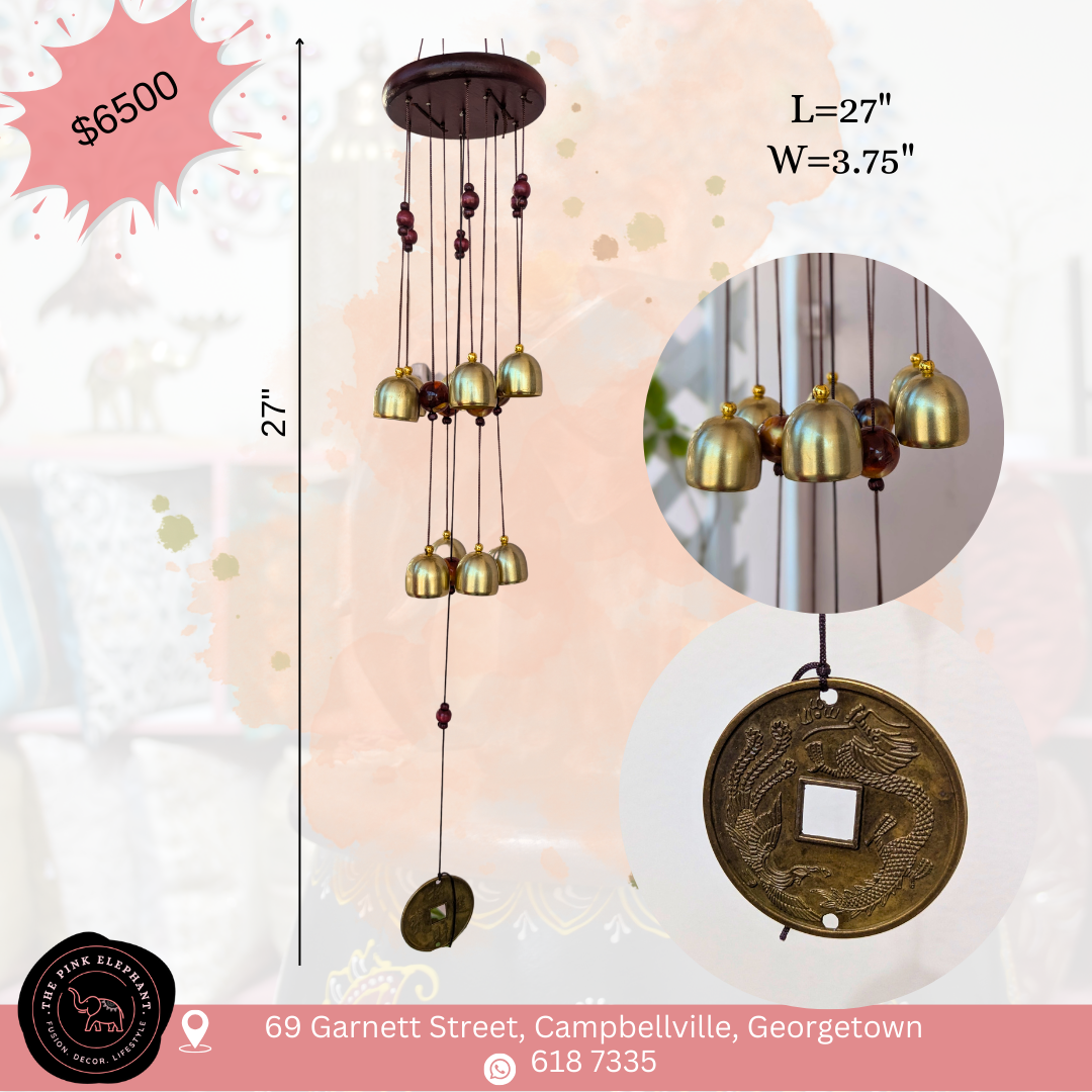 Gold Coin Bell Windchime