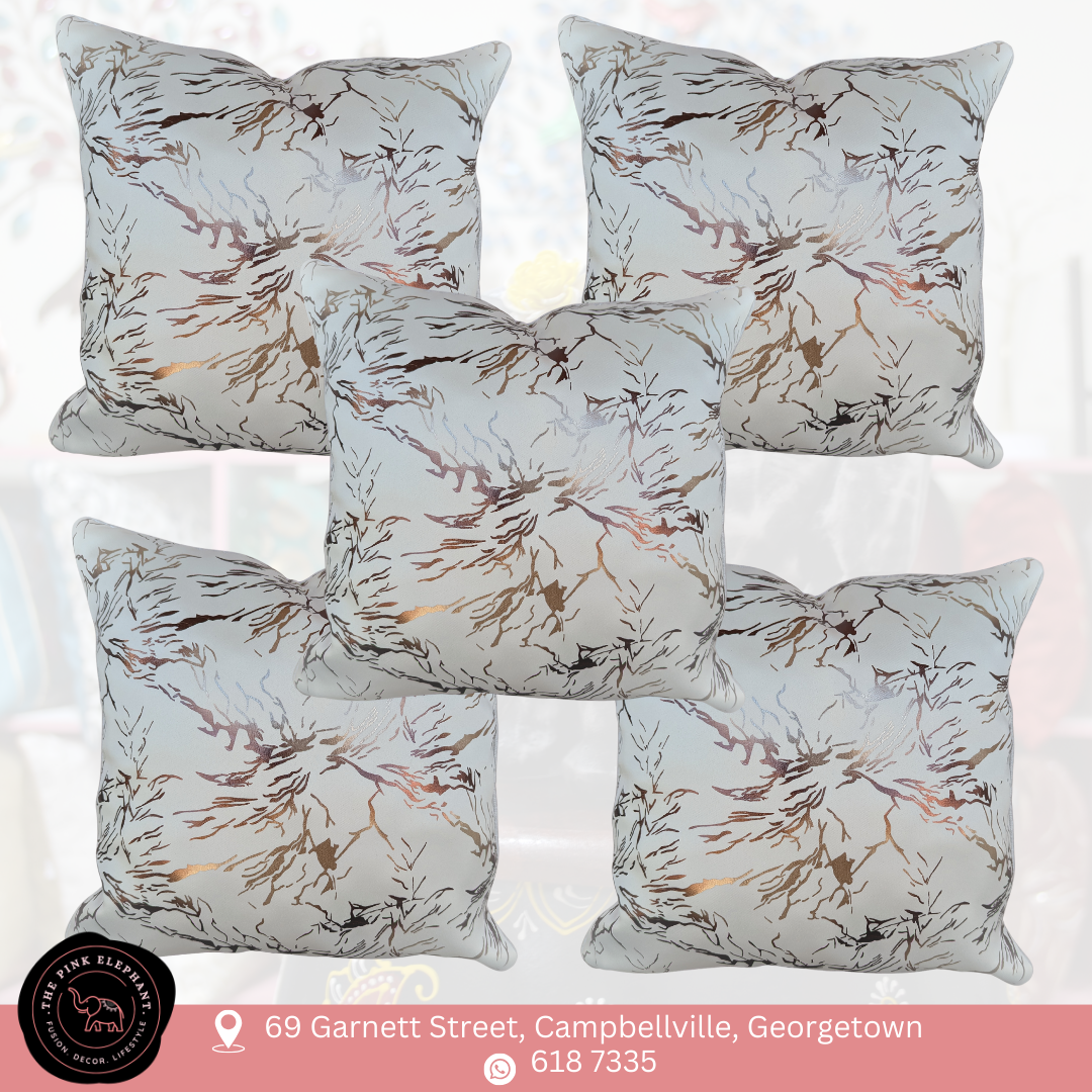 Cream & Rose Gold Foil Cushion Cover